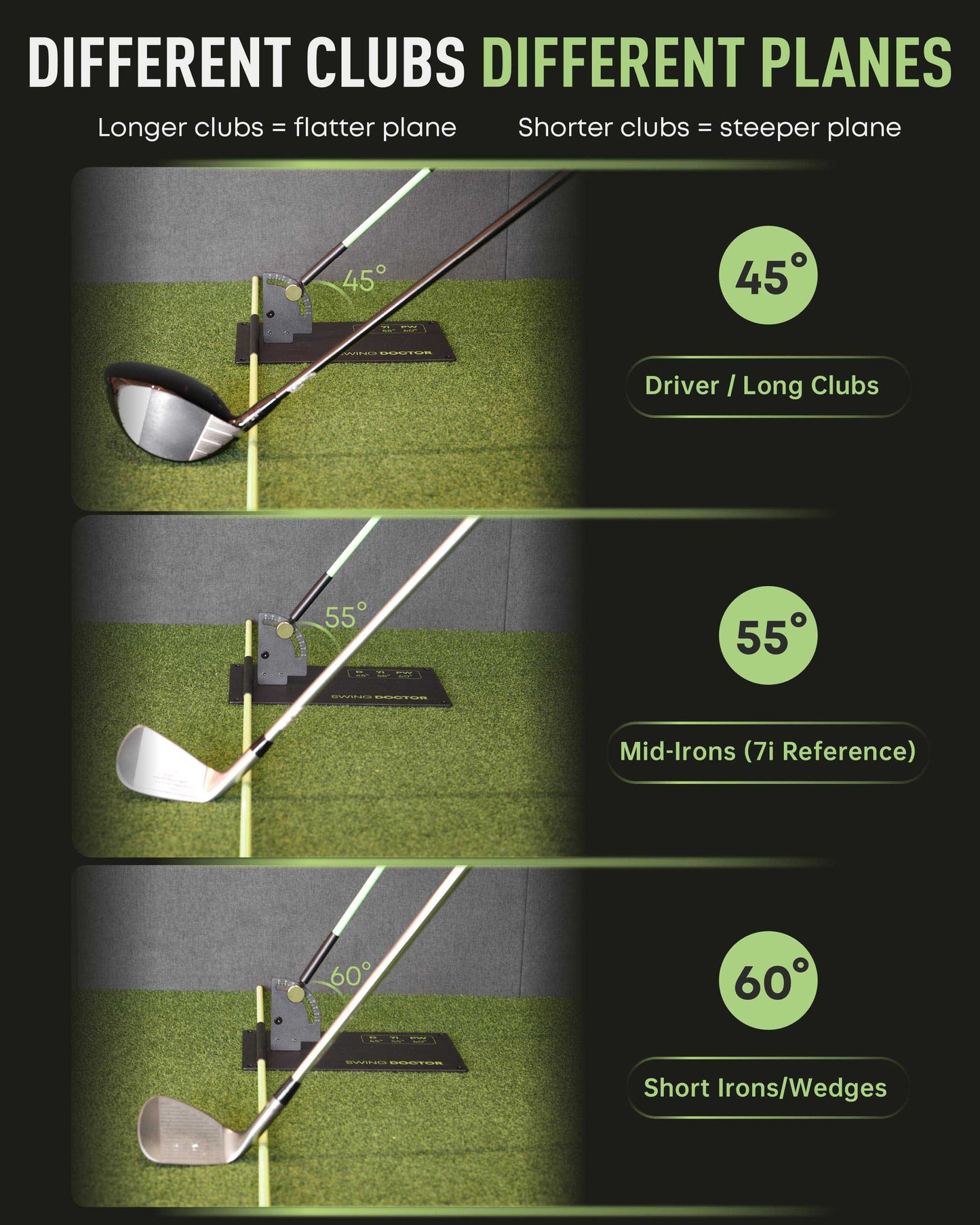 Swing Plane Trainer with Foldable Alignment Sticks – Precision Feedback for Consistent Practice