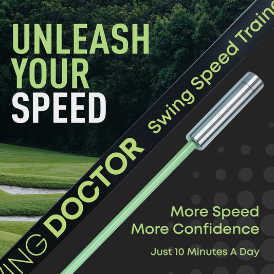 Golf swing speed trainer with weighted training club designed to help golfers build speed and confidence through structured practice.