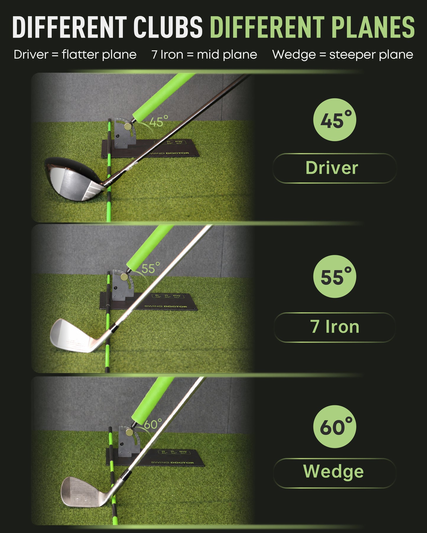 SWING DOCTOR Golf Swing Plane Trainer Kit